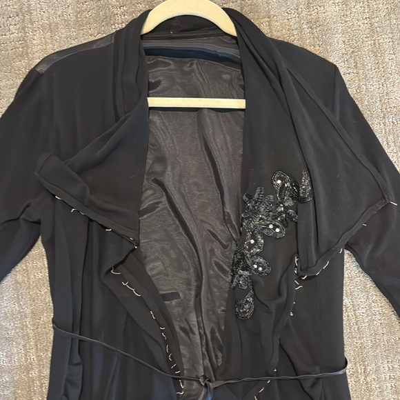 Black front drape cardigan, M/L - Picture 6 of 9